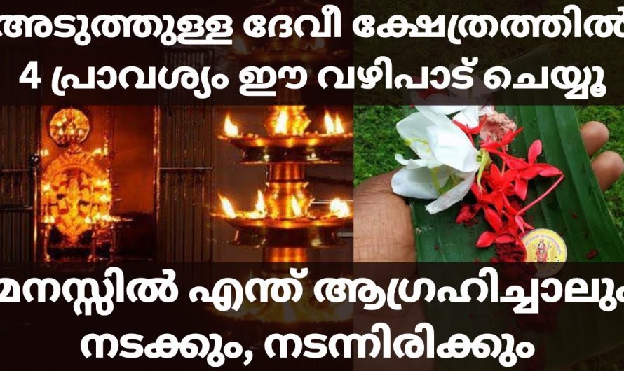 ഈയൊരു വഴിപാട് ചെയ്ത് പ്രാർത്ഥിച്ചു നോക്കൂ നിങ്ങളുടെ ജീവിതത്തിൽ വലിയ മാറ്റങ്ങളും അത്ഭുതങ്ങളും നടക്കും