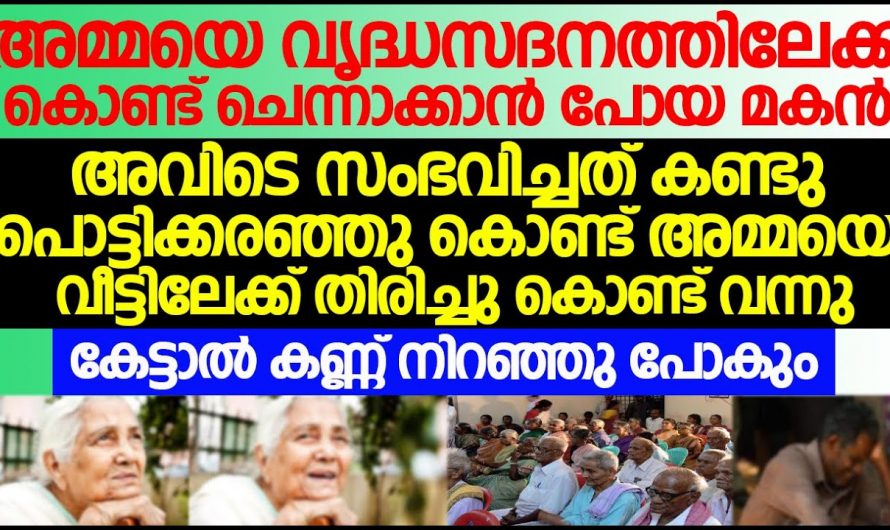 അമ്മയെ ഭാരമായി തോന്നിയപ്പോൾ ആ മകൻ ചെയ്തത് കണ്ടോ