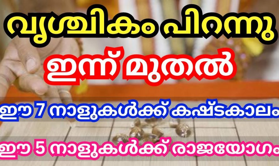 ഈ വൃശ്ചികമാസം ഈ പറയുന്ന നക്ഷത്രക്കാർക്ക് ഇനി ഇങ്ങനെയാണ്