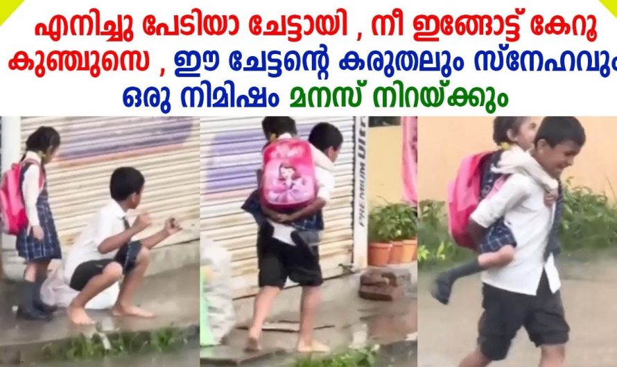 കുഞ്ഞിനുജത്തിയെ വെള്ളക്കെട്ടിൽ നിന്നും രക്ഷിച്ച് ആ ചേട്ടൻ ഇപ്പോൾ അഭിനന്ദനങ്ങൾ പ്രവാഹവും നേടുന്നു