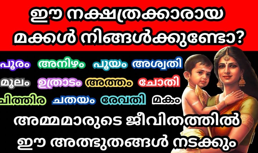നിങ്ങളുടെ മക്കളുടെ നക്ഷത്രം ഈ പറയുന്നവയാണ് എന്നാൽ തീർച്ചയായും ഇത് നിങ്ങൾക്ക് സന്തോഷിക്കാനുള്ള നിമിഷങ്ങൾ