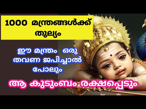 ജീവിതരക്ഷയ്ക്കായുള്ള ഈ അത്ഭുത മന്ത്രം നിങ്ങൾ ഇനി അറിയാതെ പോവല്ലേ…..