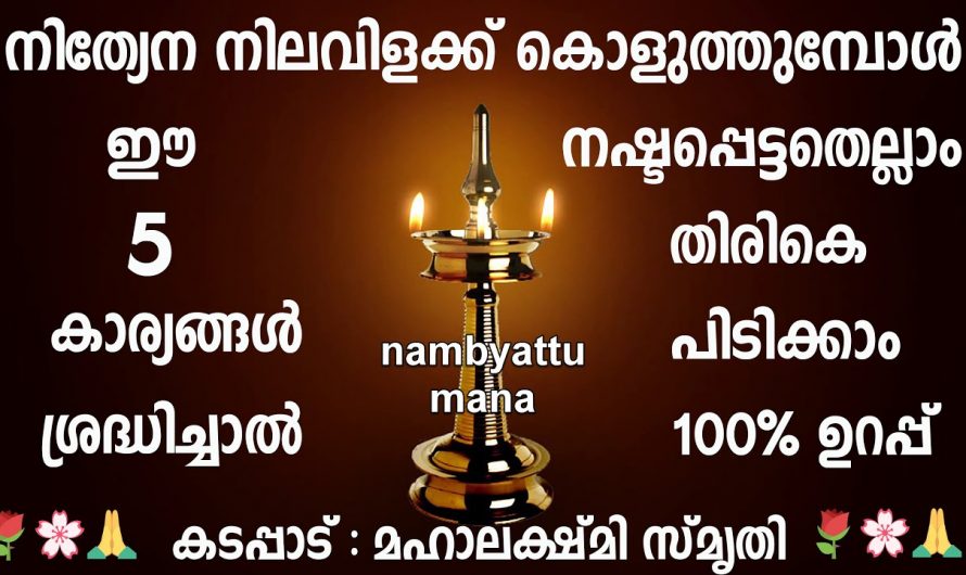 നിലവിളക്ക് കൊളുത്തുമ്പോൾ നാം എന്തെല്ലാം കാര്യങ്ങളാണ് ശ്രദ്ധിക്കേണ്ടത്…