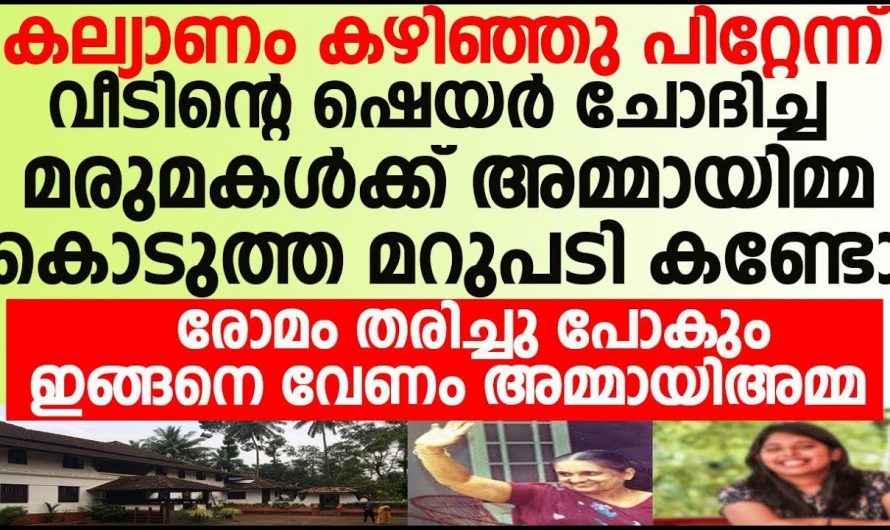 കല്യാണം കഴിഞ്ഞ പാടെ അടുക്കള രണ്ടാക്കിയ മകന്റെയും മരുമകളുടെയും കഥ അറിയേണ്ടേ…