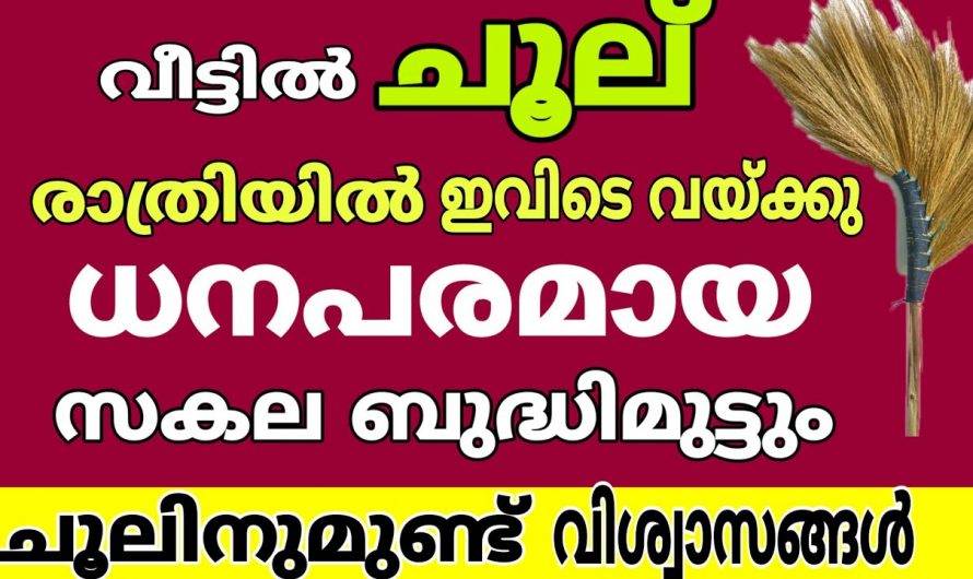 നിങ്ങളുടെ വീട്ടിൽ ചൂൽ ശരിയായ ദിശയിൽ തന്നെയാണ് സൂക്ഷിക്കുന്നത് എന്നറിയാൻ ഇത് കാണുക…