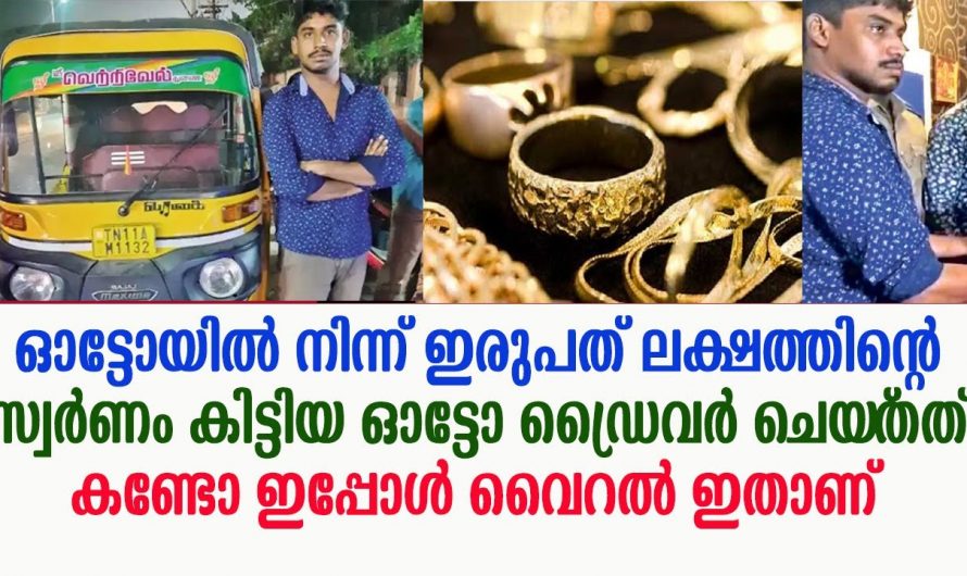 ഏവർക്കും മാതൃകയായി ഒരു ഓട്ടോ ഡ്രൈവർ ചെയ്തത് എന്താണെന്ന് കണ്ടോ…