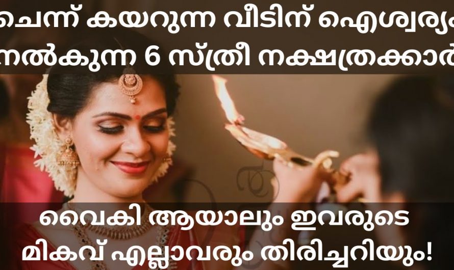 വന്നു കയറുന്ന വീടിനെ ഐശ്വര്യം വർദ്ധിപ്പിക്കുന്ന സ്ത്രീ നക്ഷത്ര ജാതകർ…