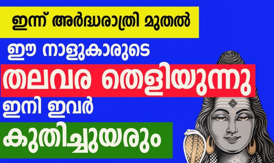 ഉയരങ്ങൾ കീഴടക്കാൻ പോകുന്ന നക്ഷത്ര ജാതകർ ആരെല്ലാം എന്നറിയാൻ ഇത് കാണുക…