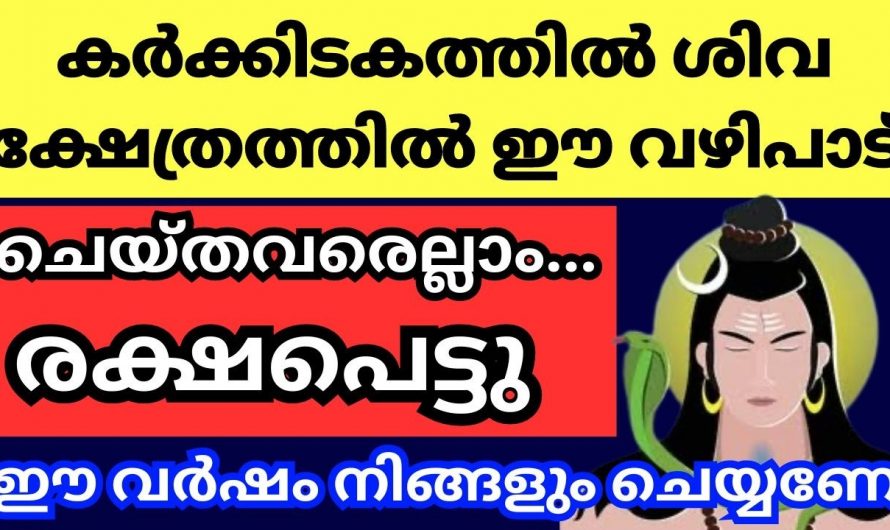 കർക്കിടക മാസത്തിൽ നിങ്ങൾ തീർച്ചയായും ഈ വഴിപാടൊന്നു ചെയ്തു നോക്കണേ…