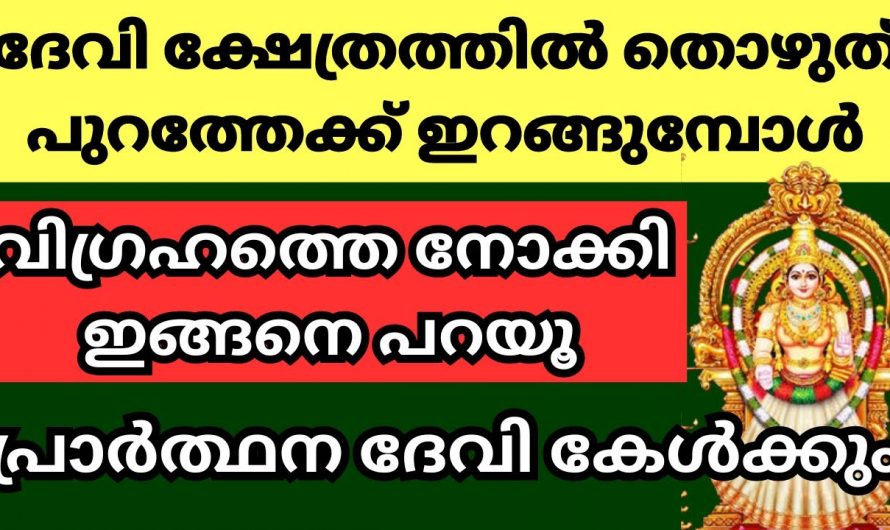 ദേവീക്ഷേത്രത്തിൽ പോകുമ്പോൾ നിങ്ങൾ ഇക്കാര്യങ്ങൾ അറിയാതിരിക്കരുത്…